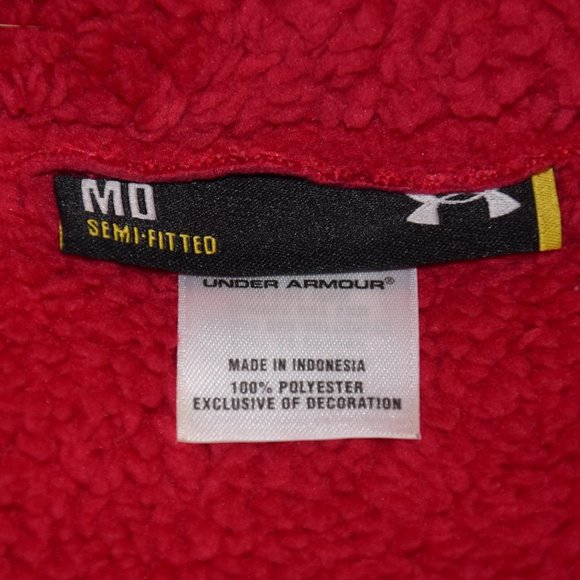 Under Armour Red Fleece Vest Size M - Picture 6 of 8
